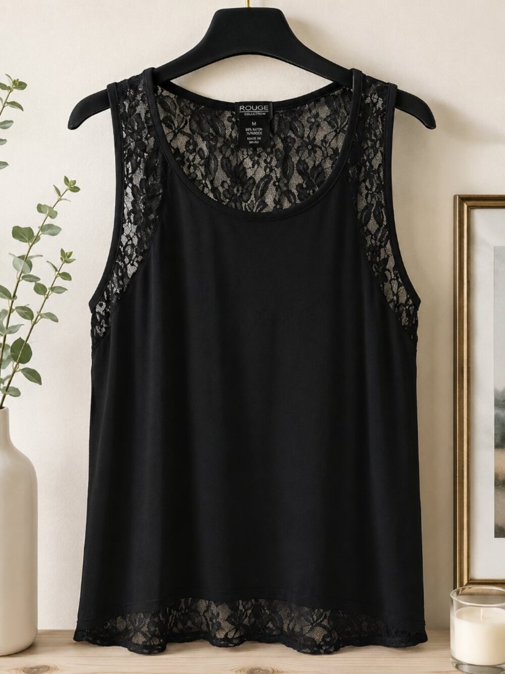 Rouge! Black Lace Women’s Top
